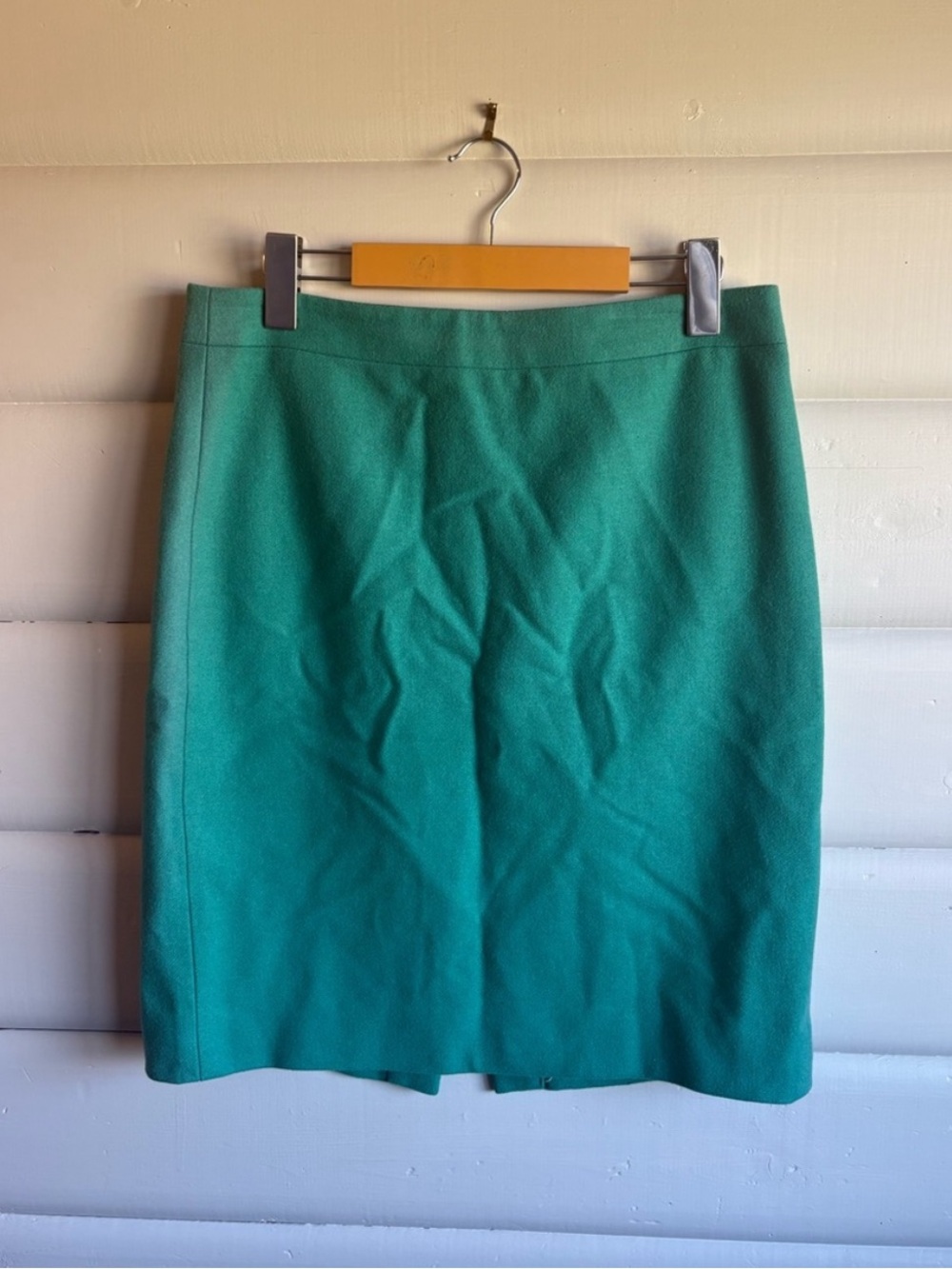 J.Crew 70% Wool The Pencil Skirt Green Size 6